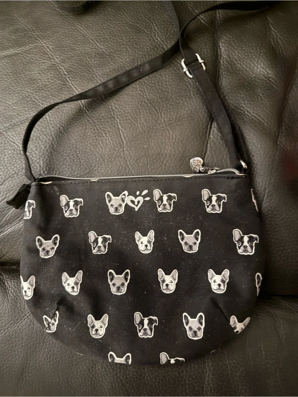 Justice Girls' Black & Pink Crossbody Bags with Large 'M' monogram